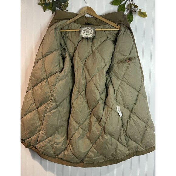 Vintage Utex Small Green Hooded Parka Coat With Wooden Toggles & Front Pockets - Picture 10 of 16